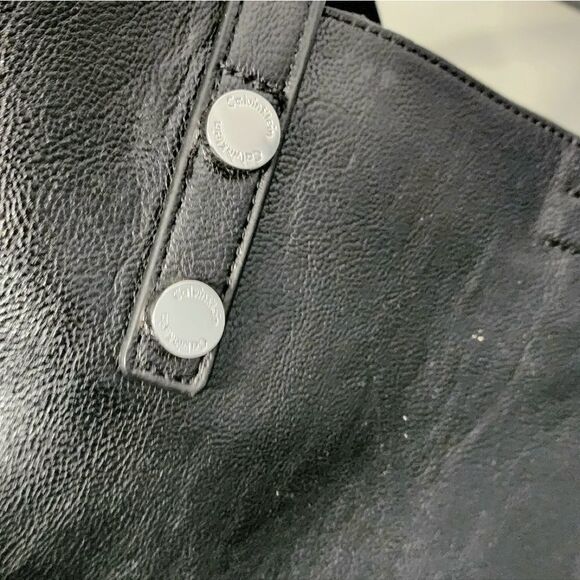 Calvin Klein shoulder tote purse handbag black with small tote inside NWOT - Picture 3 of 7